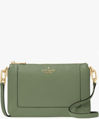 Kate Spade Lena Mini Flap Pebbled Leather Crossbody Purse Romaine - Retail $299 - Image 1 of 4