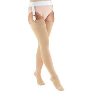 TRUFORM Unisex Thigh High Soft Top Band 30-40mmHg (Beige) Small - Picture 1 of 5