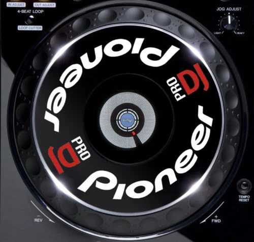 PIONEER PRO CDJ JOG / SLIPMAT GRAPHICS / STICKERS (WHITE) 2000 1000 900 850 800