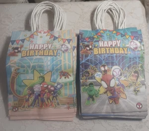 NEW 20-Pack Spidey & Amazing Friends GIFT GOODY BAGS -Paper- 2 Designs Spiderman - Picture 1 of 6