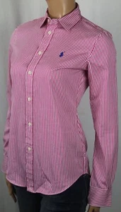 Ralph Lauren Pink Stripe Custom Fit Blouse Shirt NWT - Picture 1 of 1