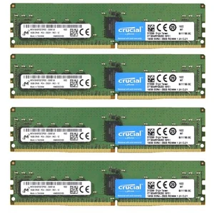 Crucial 64GB (4X 16GB) DDR4 2933MHz PC4-23400 ECC Registered Server RDIMM Memory - Picture 1 of 5