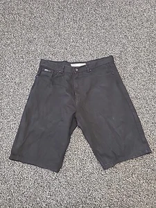 Vintage Rocawear Shorts Mens 42 Black Denim Jorts Wide Baggy Hip Hop Skate Y2K - Picture 1 of 10