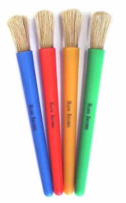 Children's Kids Big Chubby Chunky Brushes Artist Poster Paint Bristle Craft