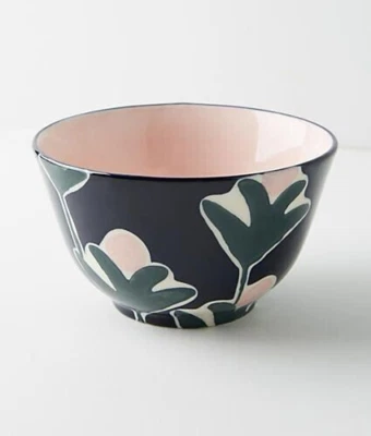 Anthropologie Bowl CASSIE BYRNES Flowers MELBOURNE Handpainted Stoneware NWT - Image 1 of 2