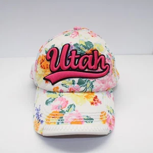 ROBIN RUTH Utah Floral Hat Cap Adjustable Snapback Flowers White Pink - Picture 1 of 6