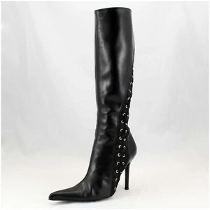 D&G Stiefel Gr. 39 Dolce & Gabbana High Heels Lederstiefel (#3971) - Bild 1 von 7
