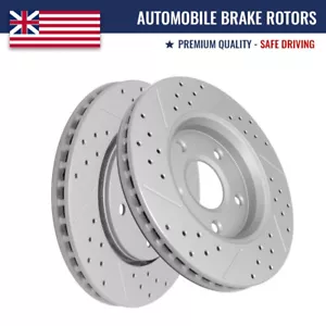 Front Drilled Brake Rotors for Dodge Grand Caravan Journey Chrysler Town&Country - Picture 1 of 6
