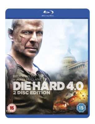 Die Hard 4.0 Blu-ray (2013) Bruce Willis, Wiseman (DIR) cert 15 2 discs - Image 1 of 2