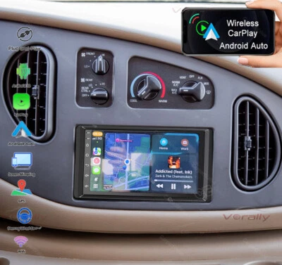 For 1998–2008 Ford E-250 E-350 Super Duty 7" Android 13 Carplay Radio GPS WIFI - Image 1 of 4