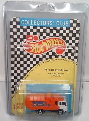 WHITE CAB Hot Wheels India Leo Mattel RECYCLER COLLECTORS CLUB Card Unpunched - Image 1 of 3