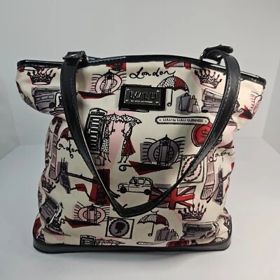 Lulu Guinness Bolso de Mano Cartera Mujer Mediano Londres City Art Moderno Foto 1 de 4