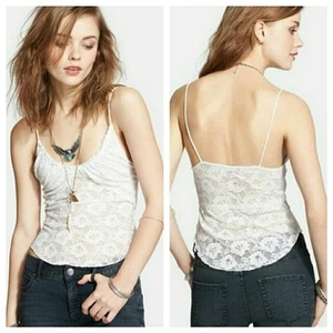 Nuova con etichette: Free People canotta cami intimamente floreale in pizzo avorio taglia: L - Foto 1 di 10