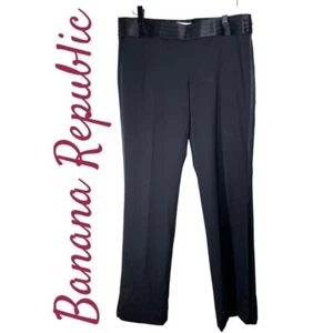 BANANA REPUBLIC LOGAN FIT BLACK TUXEXO PANTS SATIN CUMMERBUND, SIZE 6 - Picture 1 of 9