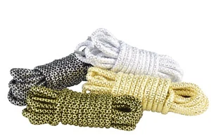 ROPE Metallic Two Tone SHOELACES Laces NIKE ADIDAS ASICS - Picture 1 of 16