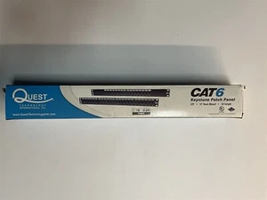 19" Patch Panel, 24 Port, 8P8C, EIA568A/B, 1RU, UL NPP-6024 - Imagen 1 de 4