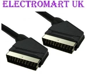SCART TO SCART CABLE LEAD 24K GOLD PLATED CONTACTS 3M - Picture 1 of 1