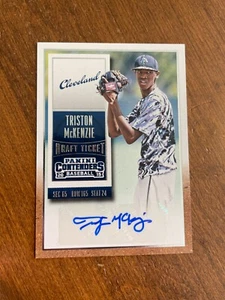 Triston McKenzie 2015 Contenders Draft Ticket Auto #27 Cleveland Guardians - Picture 1 of 2