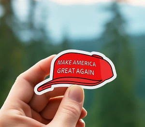 - NUEVO - Pegatina para sombrero Trump 2024 - Pegatina de vinilo MAGA - Para computadora portátil, vaso - Imagen 1 de 6