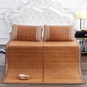 Summer Sleeping Mat For Bed Bamboo Folding Mat Rattan Cool Feeling Multi Size - Picture 1 of 9