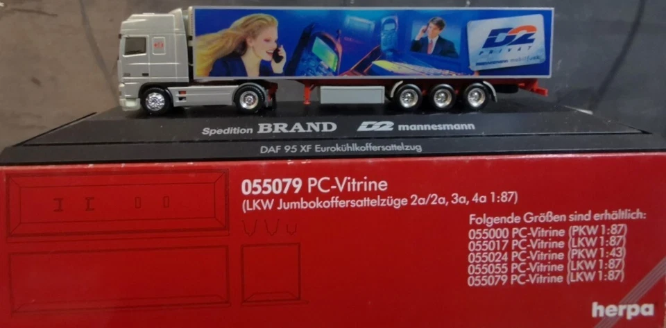 HERPA 187879 Camion autoarticolato 5 assi DAF 95 XF "BRAND D2" - scala H0 - Immagine 1 di 4