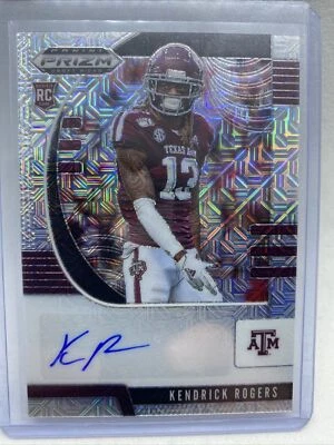 Kendrick Rogers Auto /49! Prizm Rookie Panini Autograph Rc Texas A&M Cowboys - Image 1 of 2