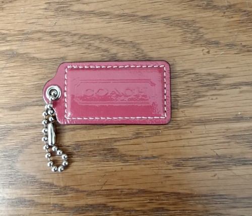 COACH 2.50 CIONDOLO IN VERNICE ROSSA CARTELLINO DA APPENDERE PORTACHIAVI PORTACHIAVI