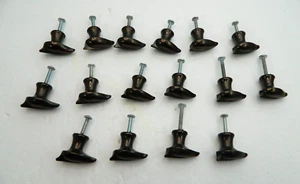 Lot of 16 Allen Roth Oval Cabinet Knobs Aged Bronze 1 1/2" Preowned - Picture 1 of 14