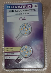2 Stk G4 6 SMD LED Warmweiß 12V Leuchtmittel - Bild 1 von 2
