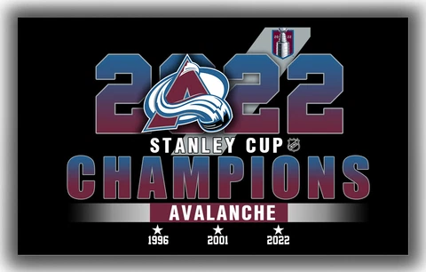 Colorado Avalanche Hockey Champions 2022 Flag 90x150cm 3x5ft Fan Super banner Cover