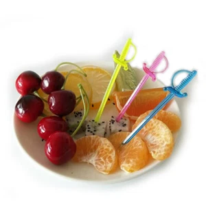 10 Pirate sword Cupcake Topper Decorations Birthday Children Novelty Fruit Pick* - Picture 1 of 8
