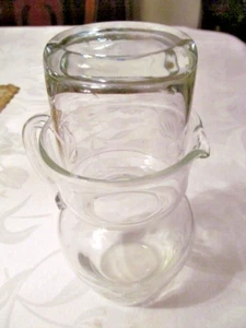 Embossed And Etched Clear Glass Bedside Carafe & Cup Set Rose Motif - Picture 1 of 4