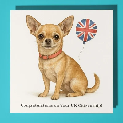 Congratulations on Your UK Citizenship Card Personalised Dog Card & Envelope - Image 1 of 4