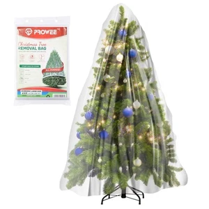Christmas Tree Storage Bag – 9FT Clear Waterproof Upright Cover - Picture 1 of 9