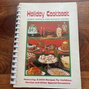 Holiday Cookbook Favorite Recipes of Home Economics Teachers 1970 Vintage Book - Picture 1 of 8