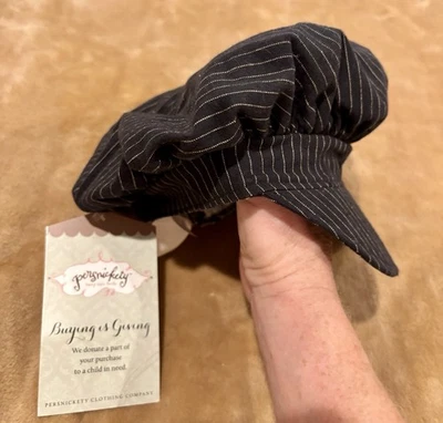 Gorra a rayas Persnickety para niñas 100 % algodón nueva con etiquetas mediana Foto 1 de 2