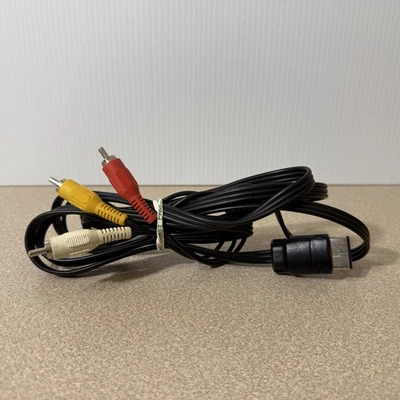 Подлинный официальный композитный аудиовизуальный кабель от оригинального производителя для Sega Dreamcast — протестирован и работает - Изображение 1 из 2