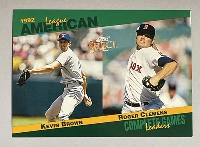 Kevin Brown Roger Clemens 1993 Score Select Leaders #62  *8622* - Image 1 of 2