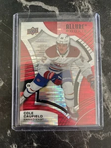 Cole Caufield Rookie Red Rainbow 2021-22 Upper Deck Allure Red Rainbow #101 - Imagen 1 de 2