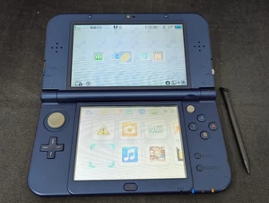 B491 Nintendo new 3DS LL XL console Metallic Blue w/pen fx - Picture 1 of 8