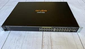 HP Aruba 2530-24G PoE+ J9773A 24-Port Gigabit Network Switch w/ Rack Ears - Picture 1 of 1