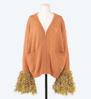 Doblet Mezcla de Algodón CHEERLEADING POMPON Cárdigan Cuello en V Naranja... - Imagen 1 de 4