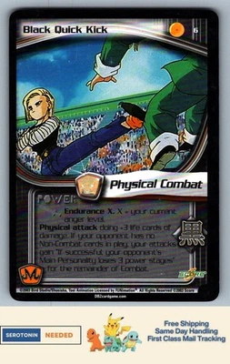 Black Quick Kick #6 - Dragonball Z: Babidi Saga - DBZ TCG CCG 4263 - Image 1 of 2