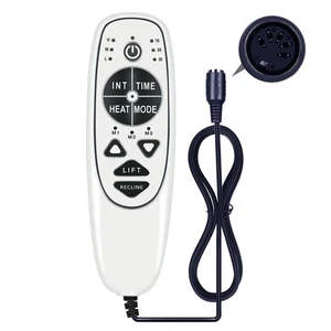 Control remoto reclinable de 9 botones y 5 pines para vibración de calor y arriba/abajo DN-34A - Imagen 1 de 6