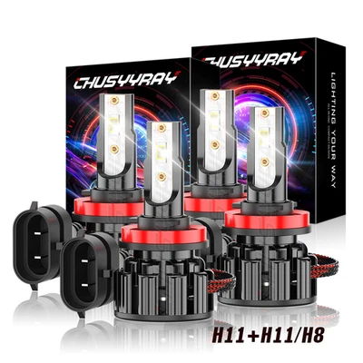 For Nissan sentra 2013-2020 4X LED Headlight Bulbs High&Low Beam Combo Kit 6000K - Image 1 of 4