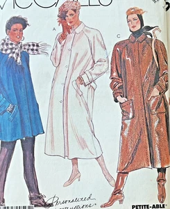 McCall's Sewing Pattern 2770 Coat Long Detached Lining 1986 size 10 Uncut - Picture 1 of 3
