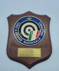CREST IN LEGNO TIRO A SEGNO NAZIONALE PALERMO  - Foto 1 di 1