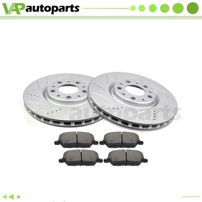 Drill Slot Front Brake Pads And Rotors For Fiat 500X Jeep Renegade 2016-2018 — 第 1/4 张图片