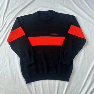 Vintage 70s Princeton University Sweater Men’s Medium Orange Black Pullover NCAA - Picture 1 of 10