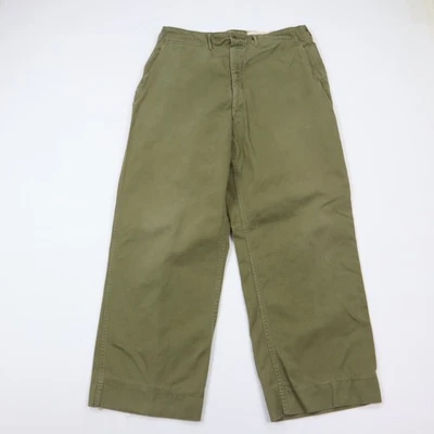 Pantalones Boy Scout Vintage Años 60 Para Hombre 34x28 Pierna Ancha Pantalón Verde Garra Cremallera Foto 1 de 4